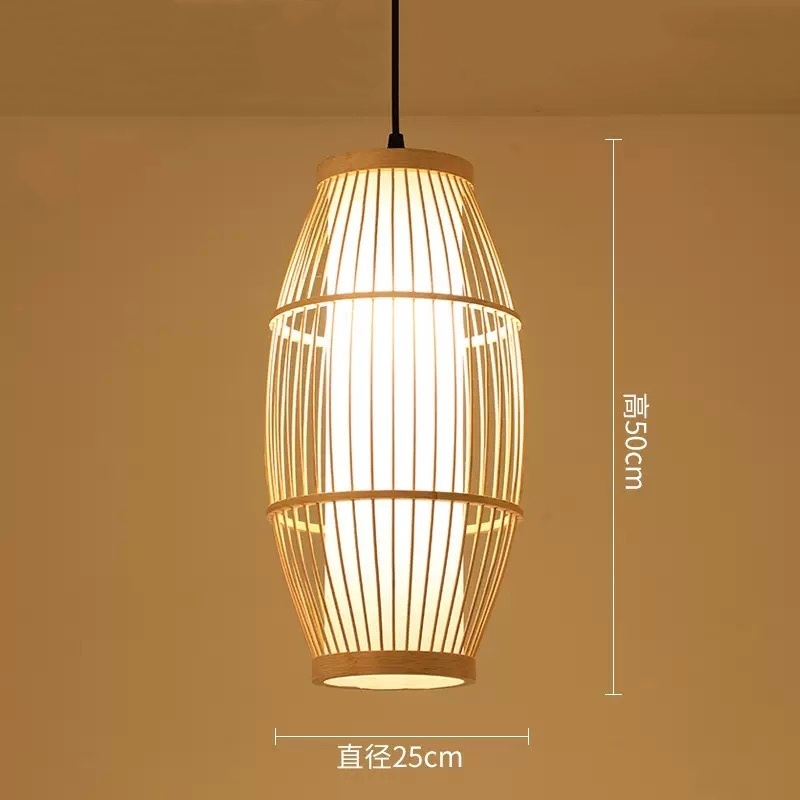 竹編み 和風 和室 アジアン ペンダントライト レトロ 天井照明 LED対応 3タイプ 天然素材
