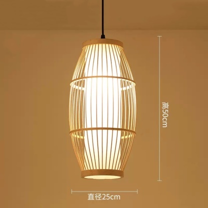 竹編み 和風 和室 アジアン ペンダントライト レトロ 天井照明 LED対応 3タイプ 天然素材