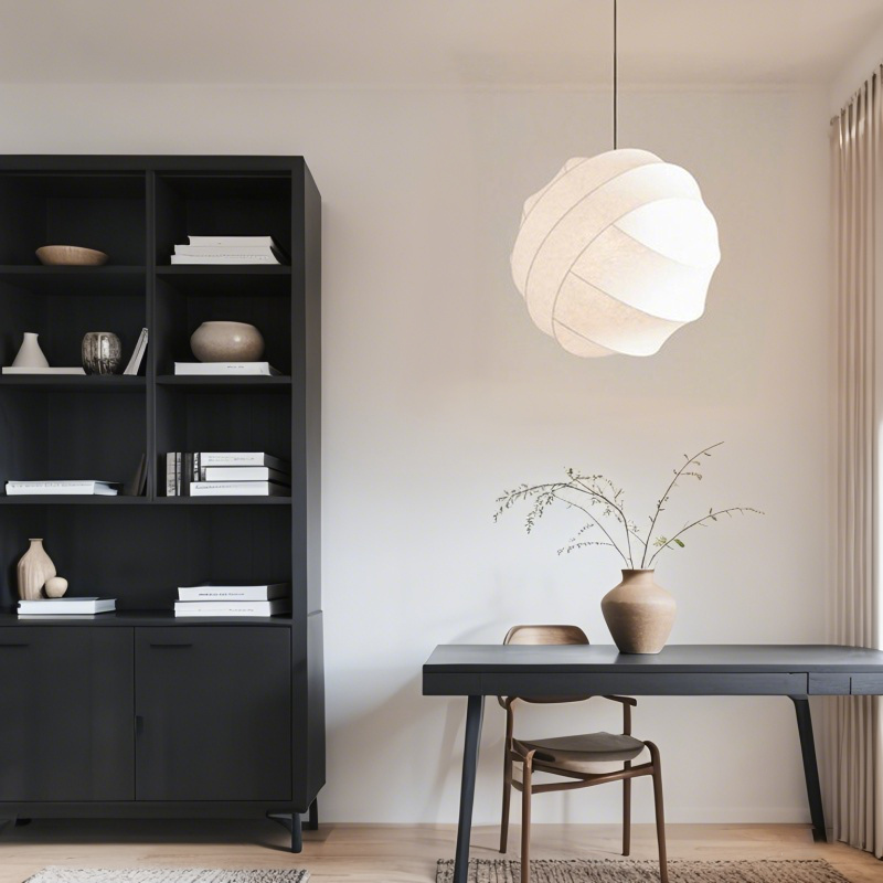 ペンダントライト ダイニング E26 LED 和風 人工生糸 インテリア照明 北欧 ヴィンテージ カフェ キッチン レトロ 廊下 おしゃれ 和風 モダン 和モダン 月 蚕糸 侘び寂び 寝室 レストラン 書斎 民宿 復古 創意 田園 8畳 10畳 12畳