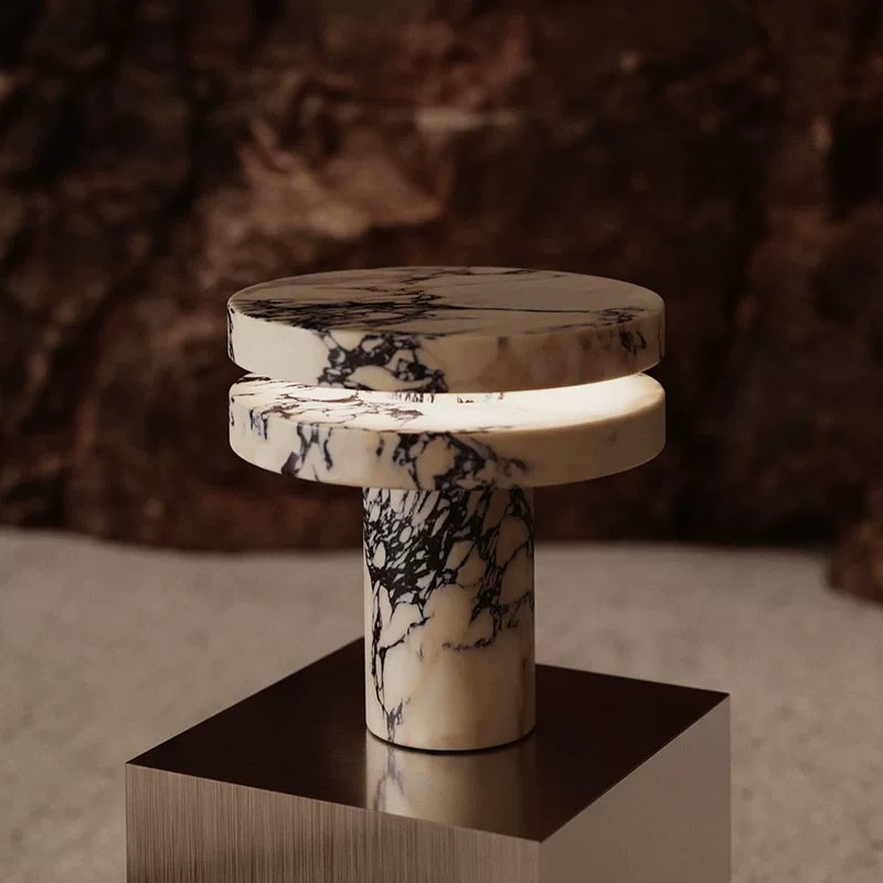 テーブルライト おしゃれ 天然大理石 マーブル ベッドライト 寝室 LED対応 間接照明 ホテル インテリア