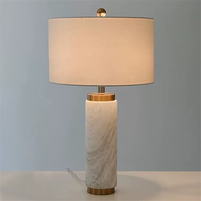 Crystal Hotel テーブルライト おしゃれ 天然大理石 マーブル ガラス ベッドライト 寝室 LED対応 間接照明 ホテル インテリア