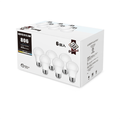 Aladdinlight LED電球 6個セット 電球色 E26口金 60W形相当 広配光タイプ 8.5W 806lm 3000K