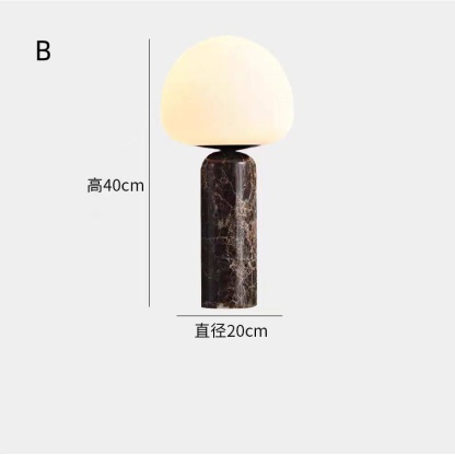 Crystal Hotel テーブルライト おしゃれ 天然大理石 マーブル ガラス ベッドライト 寝室 LED対応 間接照明 ホテル インテリア