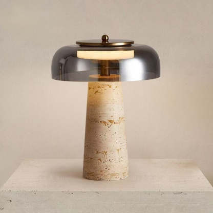 テーブルライト おしゃれ 天然大理石 マーブル ガラス ベッドライト 寝室 LED対応 間接照明 ホテル インテリア