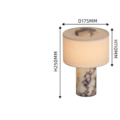 Crystal Hotel テーブルライト おしゃれ 天然大理石 マーブル ガラス ベッドライト 寝室 LED対応 間接照明 ホテル インテリア