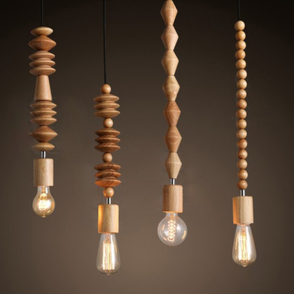 ペンダントライト ダイニング  北欧 木 胡桃色 ダクトレール用 アイアン 積み木 1灯 E26口金 led モダン シンプル レトロ デザイン 天井照明 シェードランプ  ライト 玄関 リビング  トイレ 寝室 洗面所 居間用 キッチン 食卓用  可愛い 階段 和風 ブロック