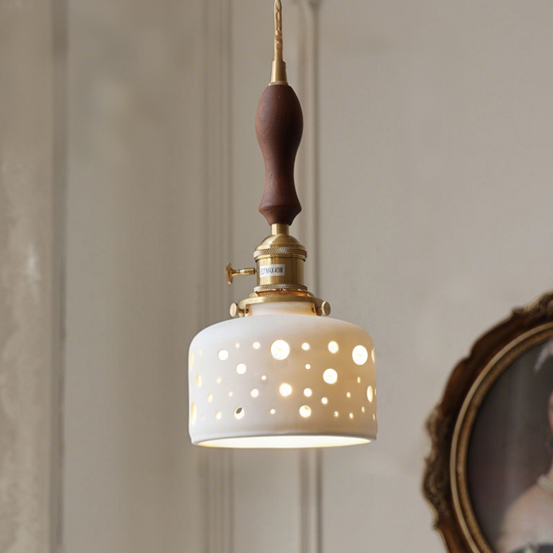ペンダントライト 北欧 ダイニング おしゃれ 口金E26 陶器 磁器 筒型 花紋 食卓用 天井照明 レトロ ナチュラル シンプル キッチン 玄関 シーリングライト カフェ 照明 おしゃれ セラミック リビング 居間 インテリア 寝室 カントリー 小型 引越し