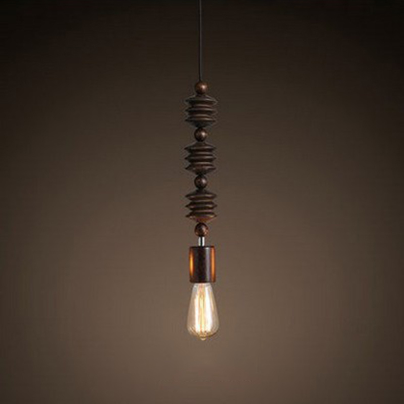 ペンダントライト ダイニング  北欧 木 胡桃色 ダクトレール用 アイアン 積み木 1灯 E26口金 led モダン シンプル レトロ デザイン 天井照明 シェードランプ  ライト 玄関 リビング  トイレ 寝室 洗面所 居間用 キッチン 食卓用  可愛い 階段 和風 ブロック