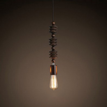 ペンダントライト ダイニング  北欧 木 胡桃色 ダクトレール用 アイアン 積み木 1灯 E26口金 led モダン シンプル レトロ デザイン 天井照明 シェードランプ  ライト 玄関 リビング  トイレ 寝室 洗面所 居間用 キッチン 食卓用  可愛い 階段 和風 ブロック