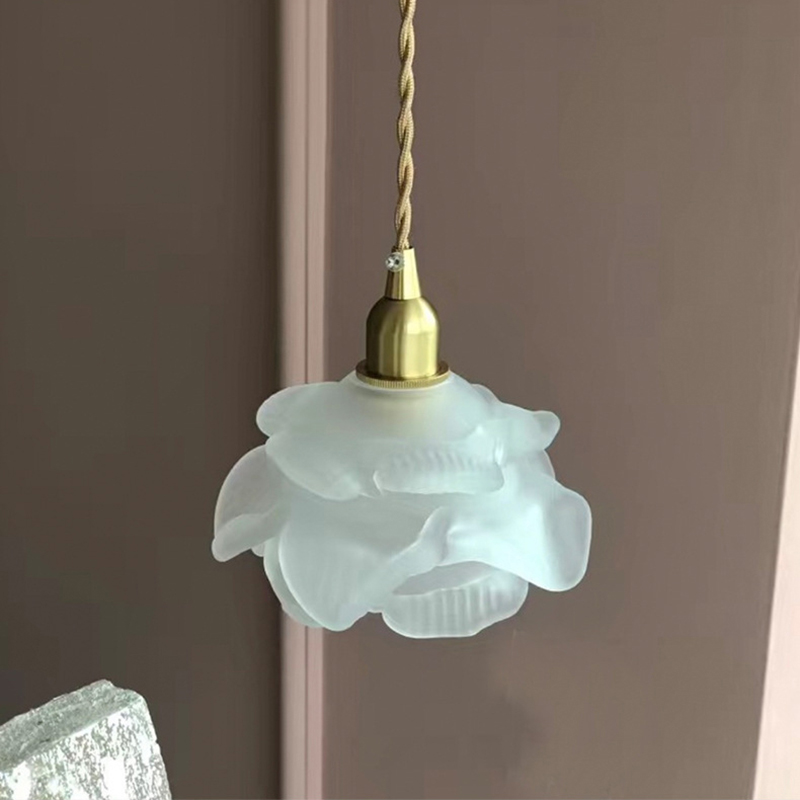 ペンダントライト 北欧 ガラス 花 花びら ダイニング おしゃれ 1灯 LED