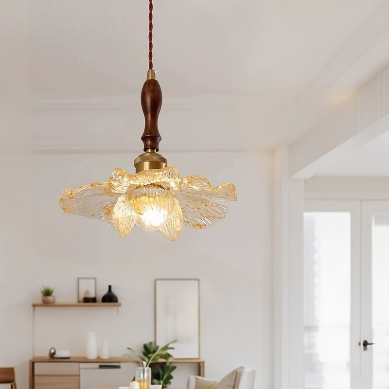 ペンダントライト 北欧 ダイニング ガラス 花 花びら スチール おしゃれ 1灯 口金E26 LED対応 モダン シンプル デザイン 照明 天井照明 子供部屋 玄関 リビング 寝室 洗面所 居間用 キッチン 簡単取付 引掛けシーリング ダクトレール