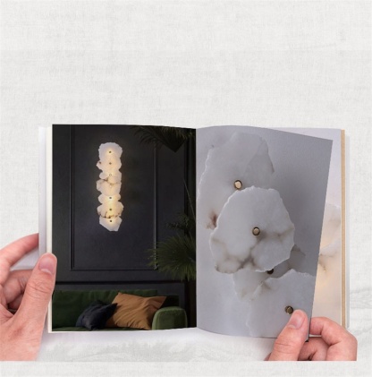 Crystal Hotel ウォールライト ブラケットライト 大理石調ストーン インテリア 天然石 おしゃれ LED光源内蔵 電球色