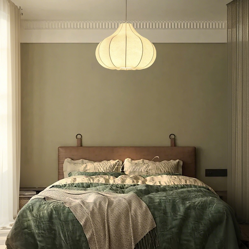 ペンダントライト ダイニング E26 LED 和風 人工生糸 インテリア照明 北欧 ヴィンテージ カフェ キッチン レトロ 廊下 おしゃれ 和風 レトロ モダン 和モダン 月