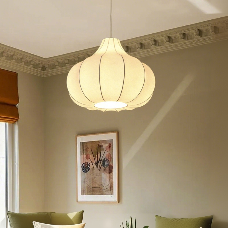 ペンダントライト ダイニング E26 LED 和風 人工生糸 インテリア照明 北欧 ヴィンテージ カフェ キッチン レトロ 廊下 おしゃれ 和風 レトロ モダン 和モダン 月