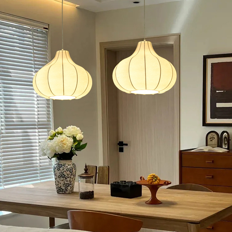 ペンダントライト ダイニング E26 LED 和風 人工生糸 インテリア照明 北欧 ヴィンテージ カフェ キッチン レトロ 廊下 おしゃれ 和風 レトロ モダン 和モダン 月