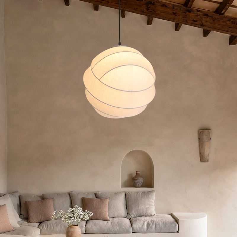 ペンダントライト ダイニング E26 LED 和風 人工生糸 インテリア照明 北欧 ヴィンテージ カフェ キッチン レトロ 廊下 おしゃれ 和風 レトロ モダン 和モダン 月