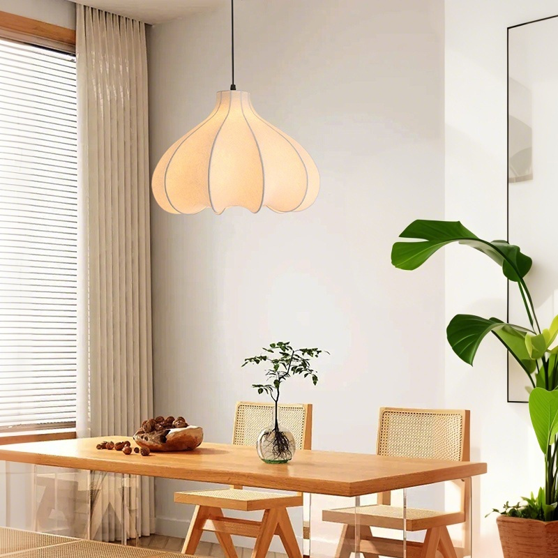 ペンダントライト ダイニング E26 LED 和風 人工生糸 インテリア照明 北欧 ヴィンテージ カフェ キッチン レトロ 廊下 おしゃれ 和風 レトロ モダン 和モダン 月