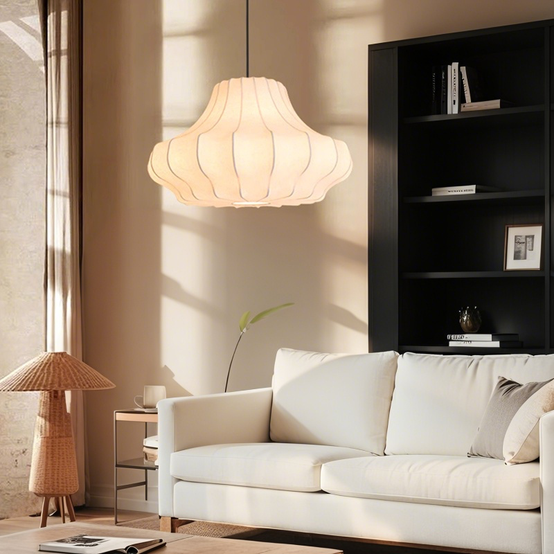 ペンダントライト ダイニング E26 LED 和風 人工生糸 インテリア照明 北欧 ヴィンテージ カフェ キッチン レトロ 廊下 おしゃれ 和風 レトロ モダン 和モダン 月