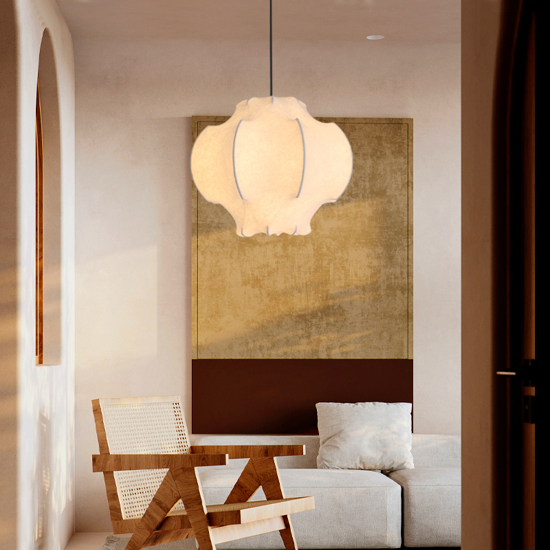 ペンダントライト ダイニング E26 LED 和風 人工生糸 インテリア照明 北欧 ヴィンテージ カフェ キッチン レトロ 廊下 おしゃれ 和風 レトロ モダン 和モダン 月