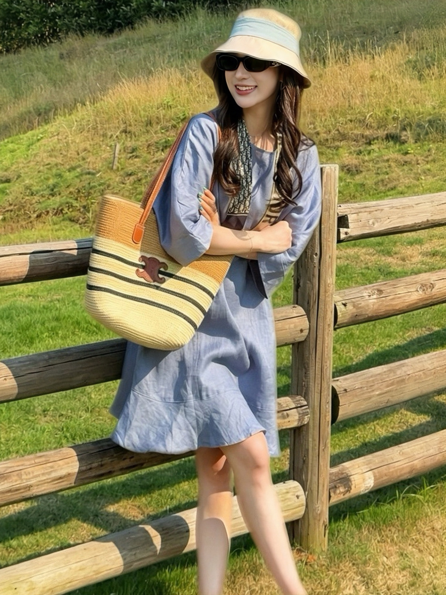 法式慵懶鬆弛感洋裝｜棉麻半袖連身裙｜夏季高級感休閒裙子