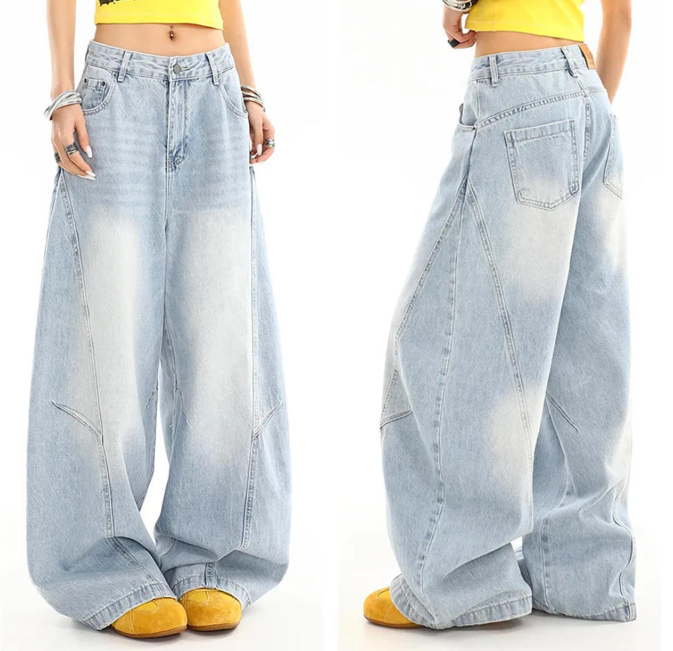 秋冬季休閒時尚套組｜黑色&白色長袖毛衣｜灰色&黑色寬鬆直筒長褲｜免搭配日常穿搭簡約兩件套