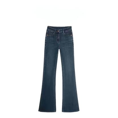 天絲面料 法式獨特黃色上衣長褲套裝 夏季外穿背心 高腰顯瘦喇叭牛仔褲