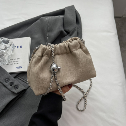 「現貨」金球雲朵包 小眾鏈條單肩包 迷你手提斜挎包