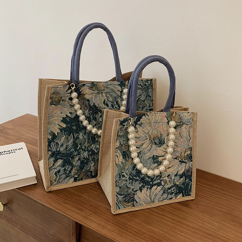 ins時尚便攜媽媽包 帆布手提包