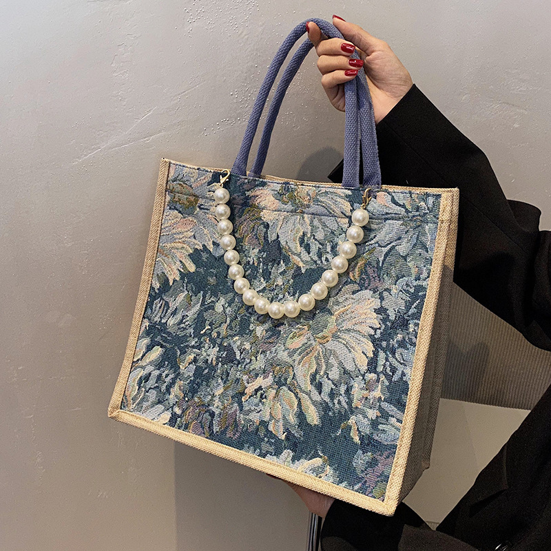 ins時尚便攜媽媽包 帆布手提包