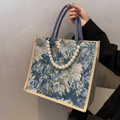 ins時尚便攜媽媽包 帆布手提包