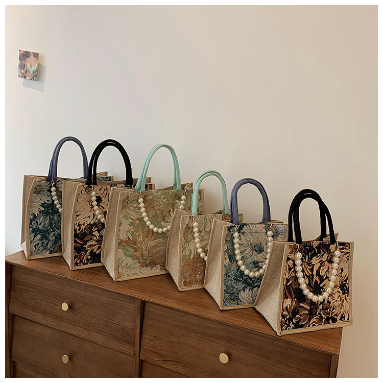 ins時尚便攜媽媽包 帆布手提包