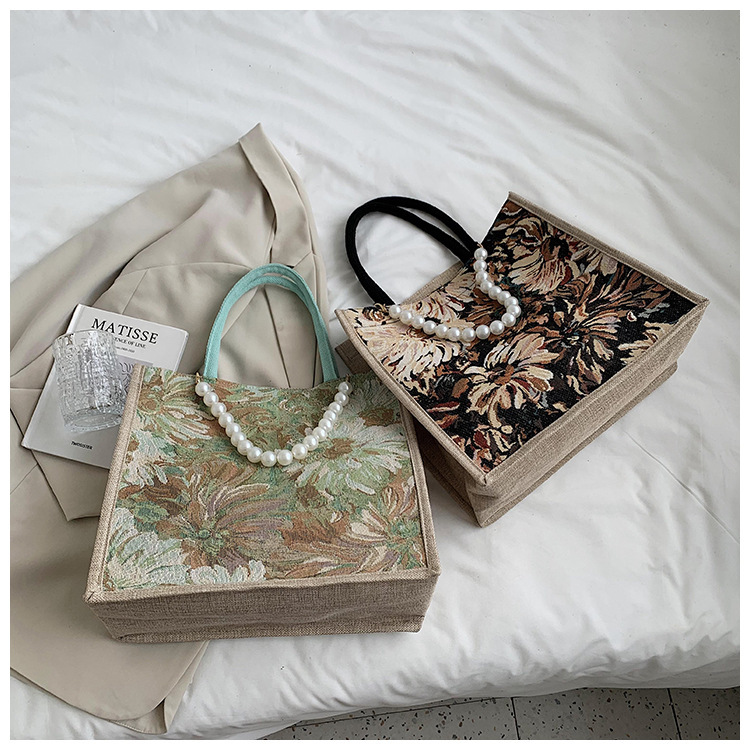 ins時尚便攜媽媽包 帆布手提包