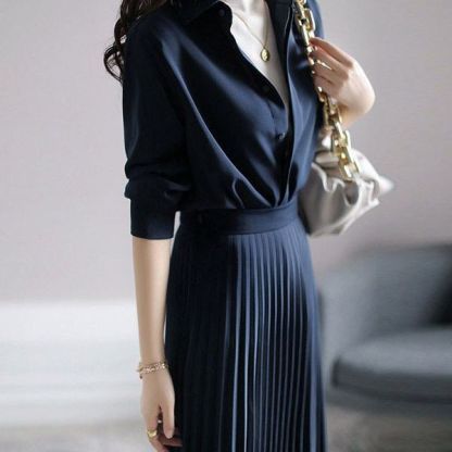 新款高定輕奢連衣裙 ol職業女裝 氣質女神范秋裝 御姐成熟風