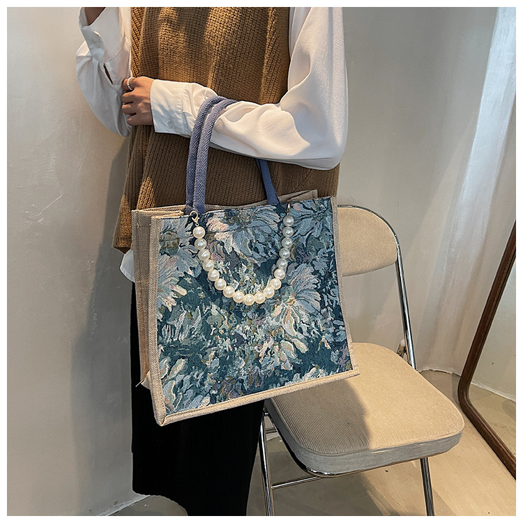 ins時尚便攜媽媽包 帆布手提包