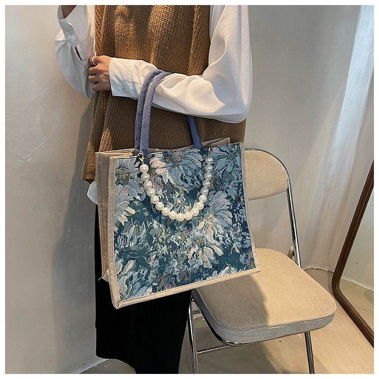 ins時尚便攜媽媽包 帆布手提包