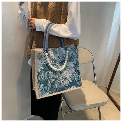 ins時尚便攜媽媽包 帆布手提包