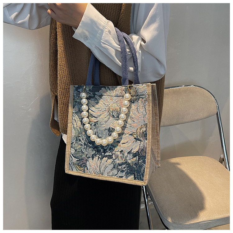 ins時尚便攜媽媽包 帆布手提包