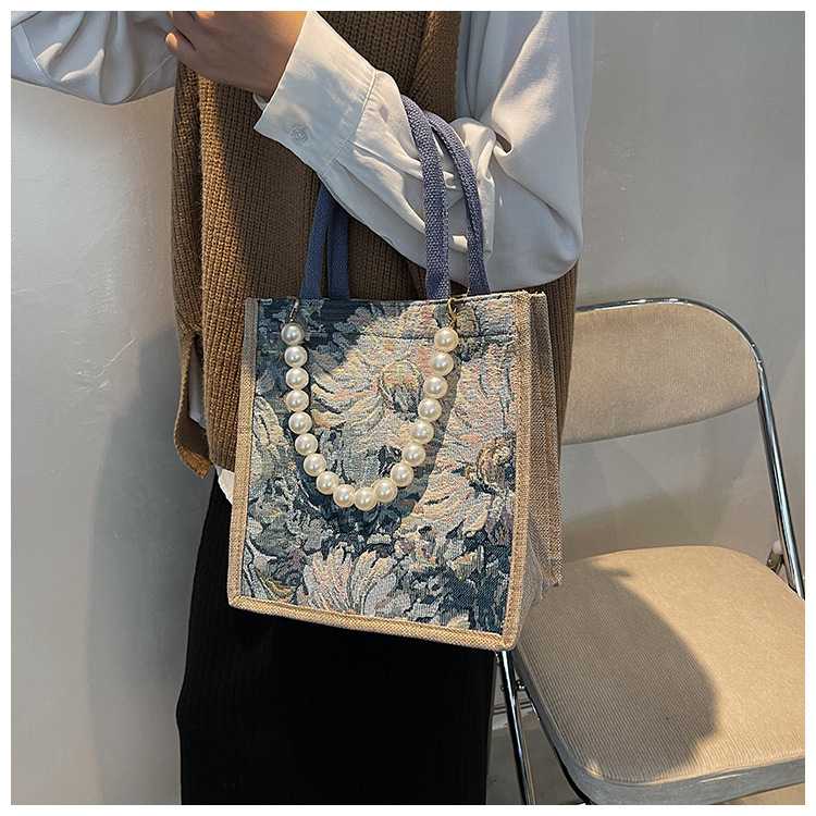 ins時尚便攜媽媽包 帆布手提包