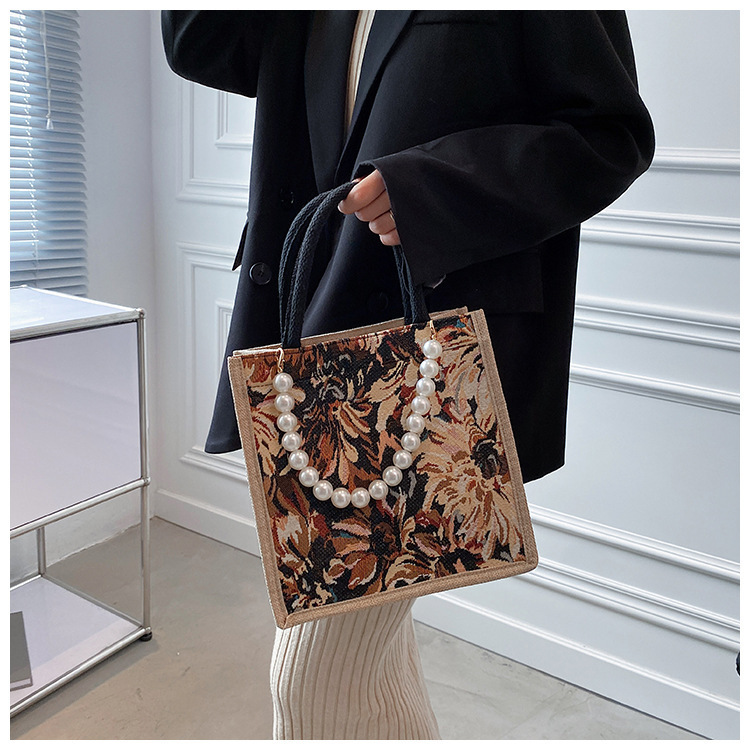 ins時尚便攜媽媽包 帆布手提包