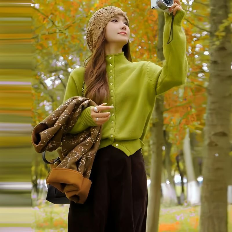 秋冬必收針織毛衣兩件套｜單排扣設計Ｘ高腰七分褲