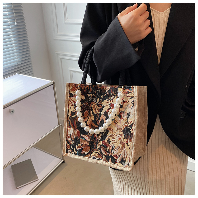 ins時尚便攜媽媽包 帆布手提包