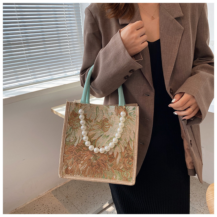 ins時尚便攜媽媽包 帆布手提包