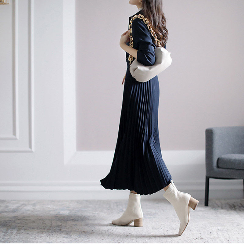 新款高定輕奢連衣裙 ol職業女裝 氣質女神范秋裝 御姐成熟風