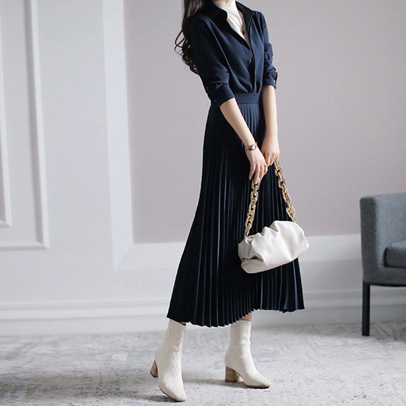 新款高定輕奢連衣裙 ol職業女裝 氣質女神范秋裝 御姐成熟風