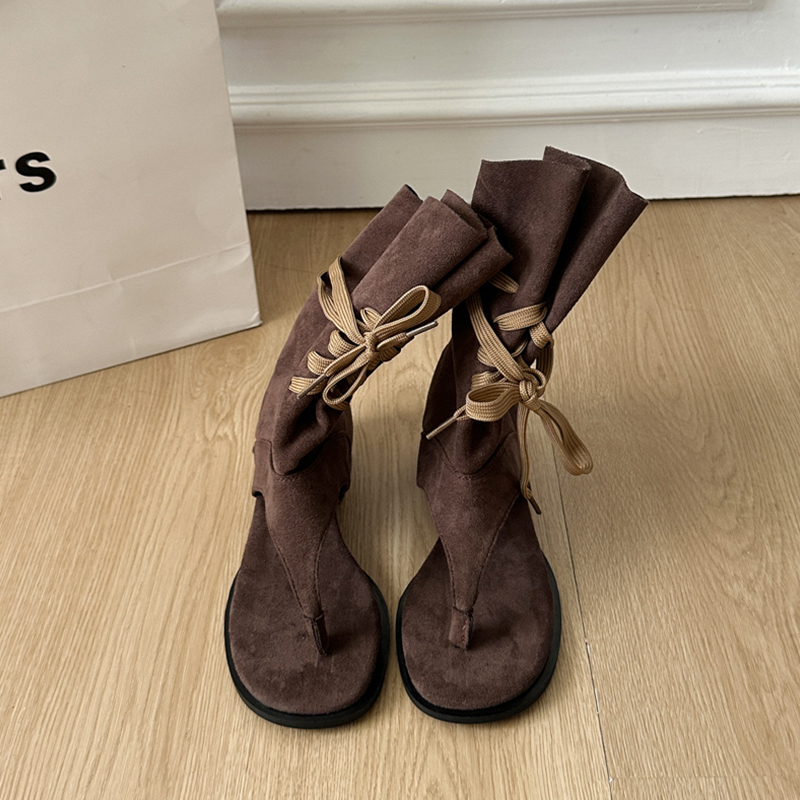 法式夾腳涼靴｜內增高顯瘦套筒靴（2025夏季新品）