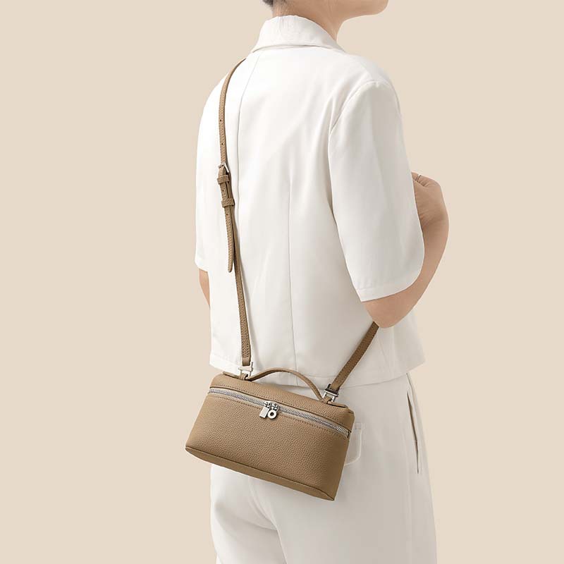 夏季限量款！LP19真皮飯盒包｜頭層牛皮材質｜手提肩背兩用｜台灣專櫃同款