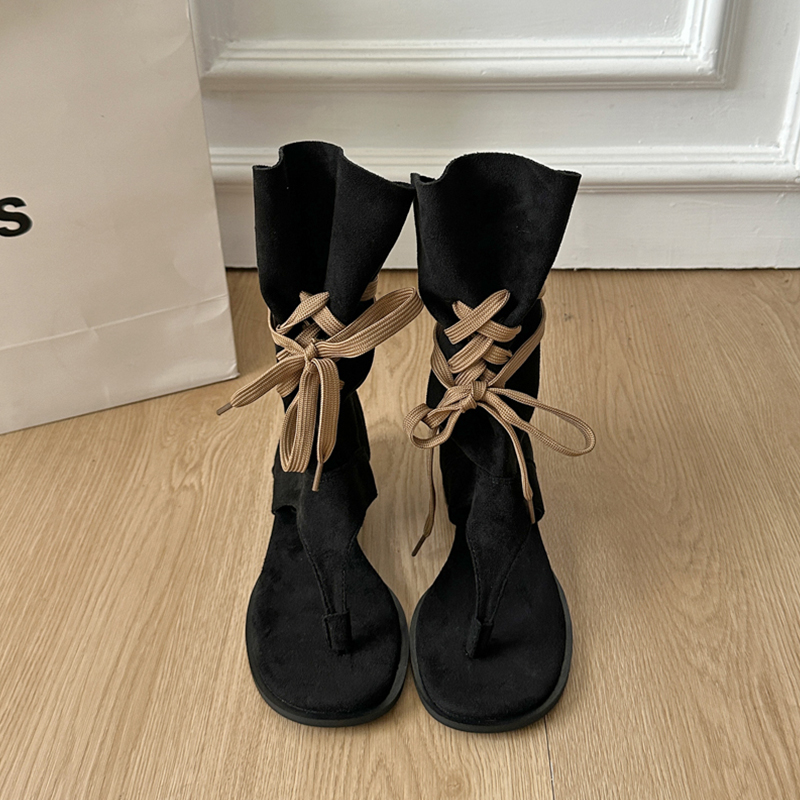 法式夾腳涼靴｜內增高顯瘦套筒靴（2025夏季新品）