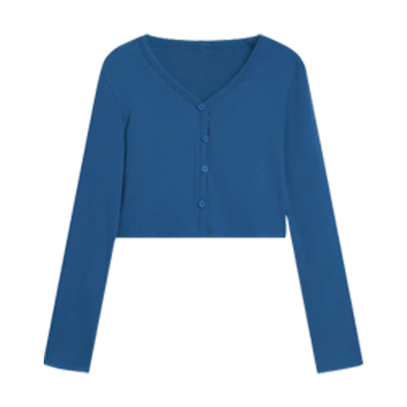 夏秋法式套裝｜清冷藍開衫+碎花連身裙｜清冷慵懶風｜兩件式層次穿搭