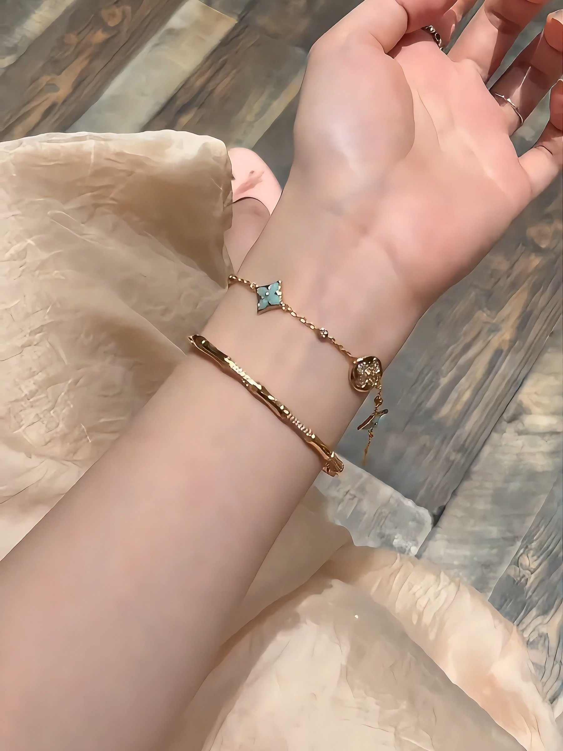 新中式竹節鑲鑽手鐲｜節節高寓意 高級質感百搭氣質手環