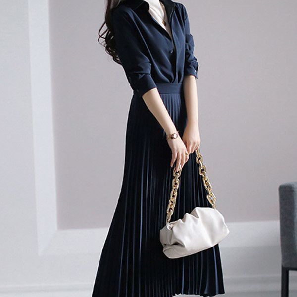 新款高定輕奢連衣裙 ol職業女裝 氣質女神范秋裝 御姐成熟風